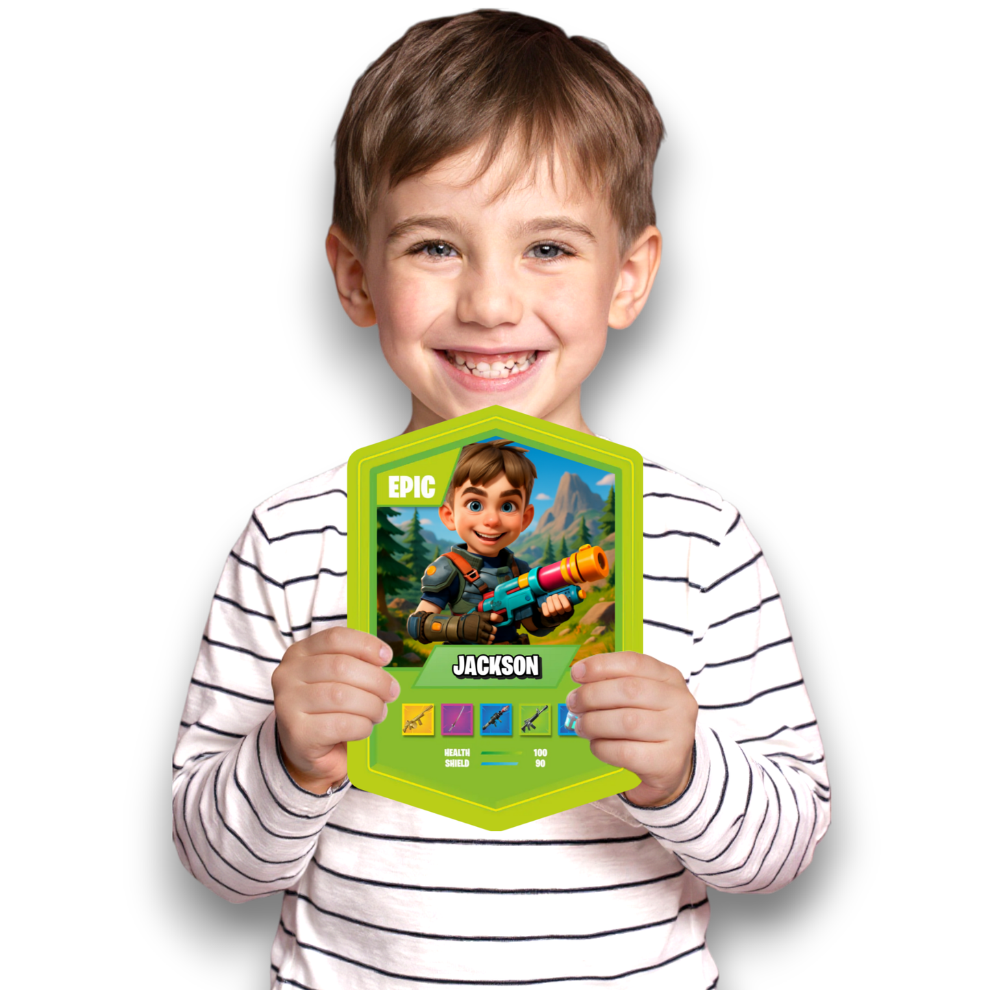 Battle Royale Card AI Lime Green