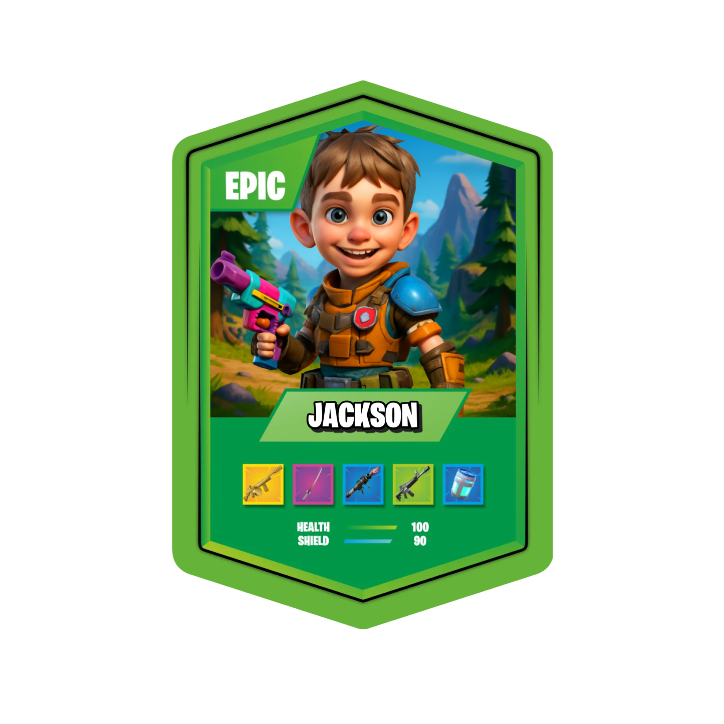 Battle Royale Card AI Green