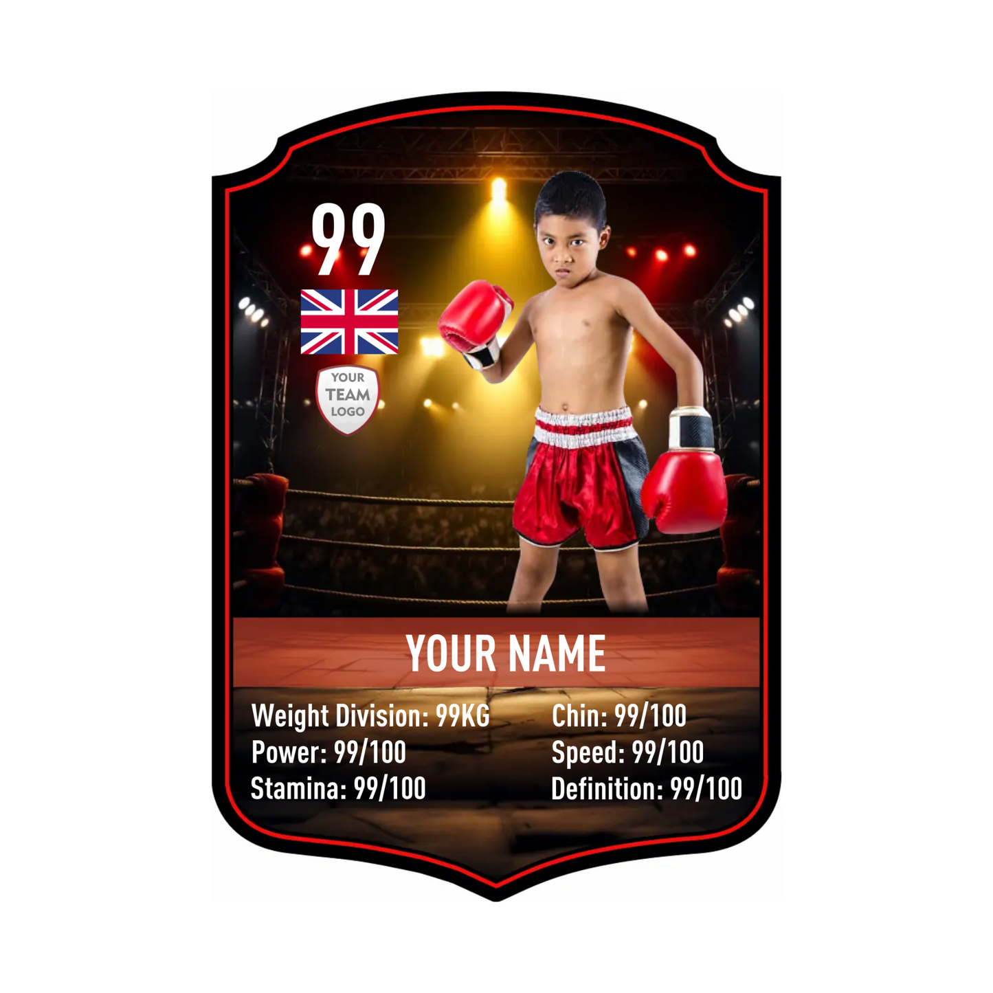 Boxing Card Design 3