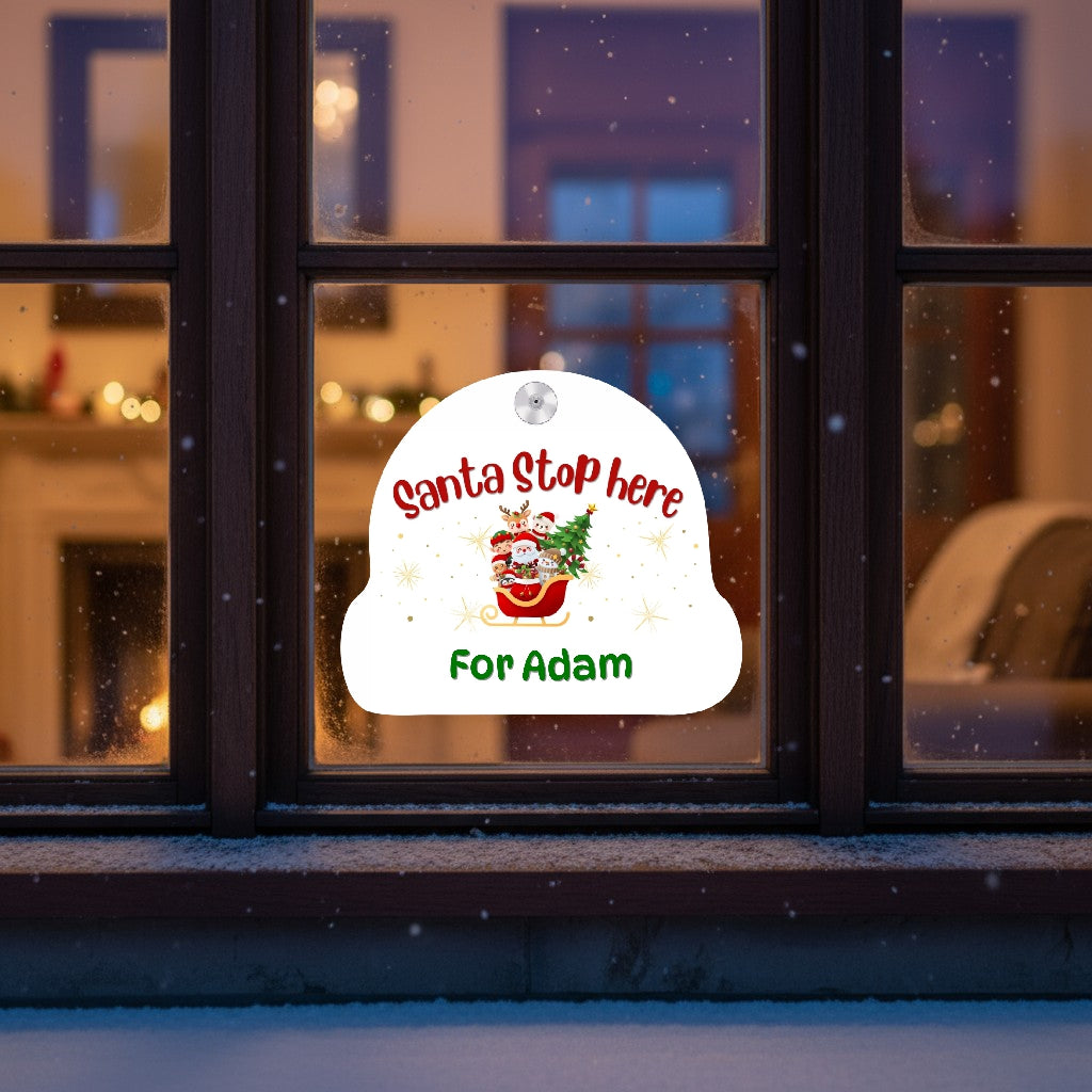Santa Stop Here Sign Personalised