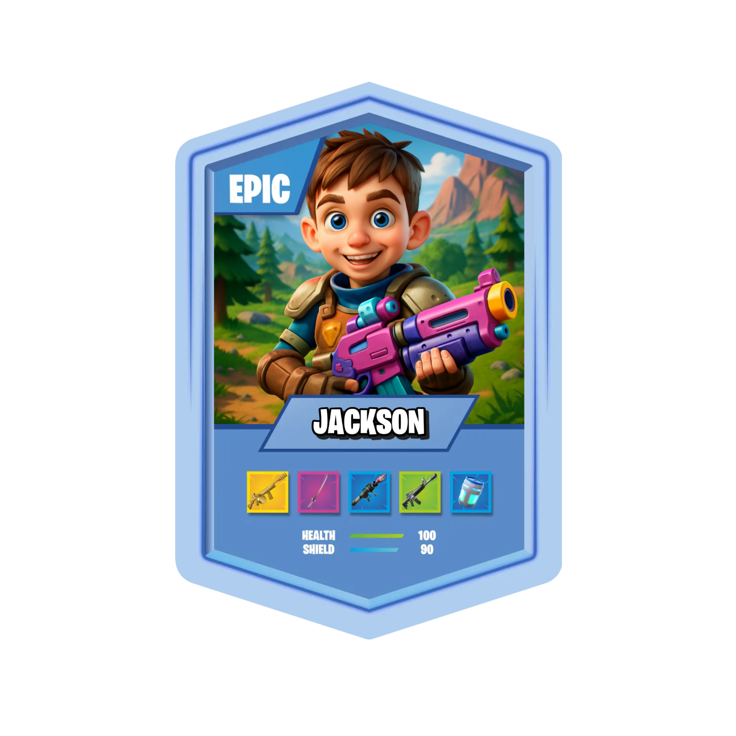 Battle Royale Card AI Light Blue