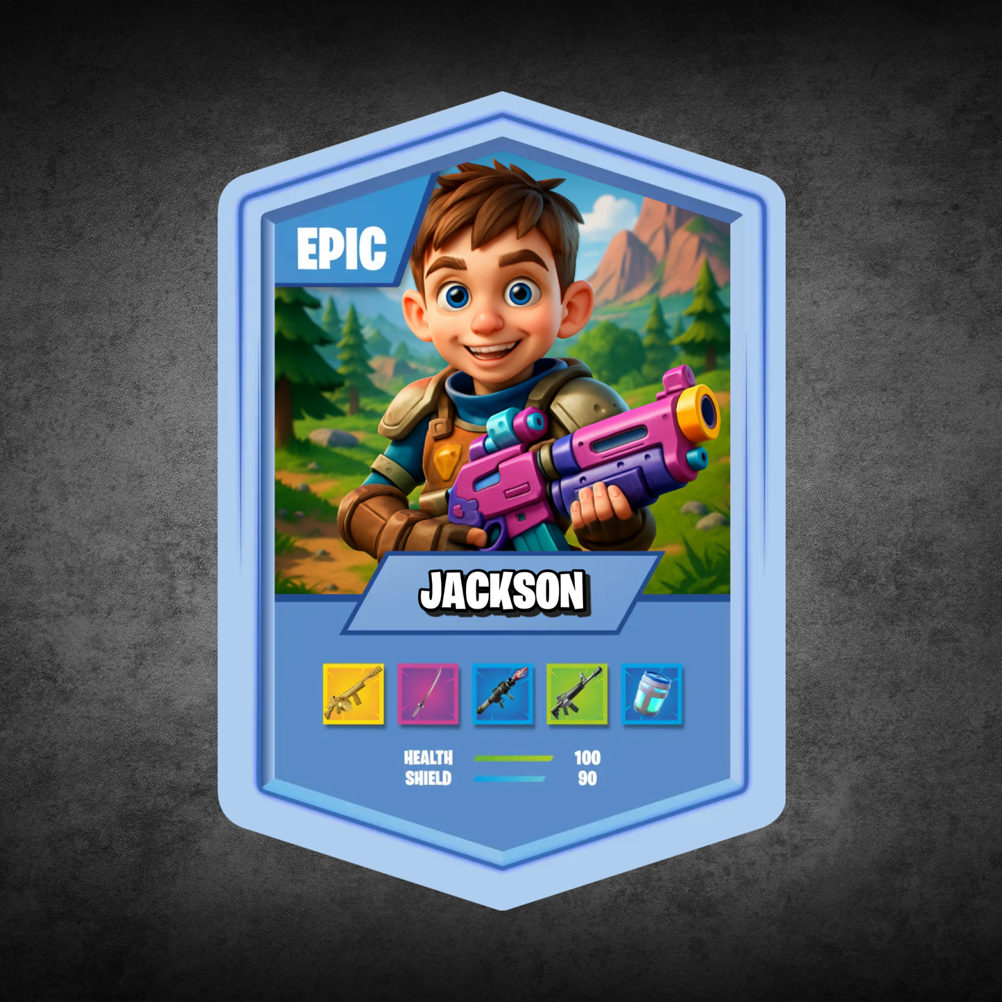 Battle Royale Card AI Light Blue