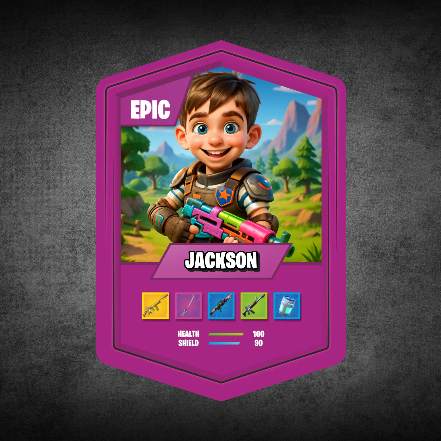 Battle Royale Card AI Purple