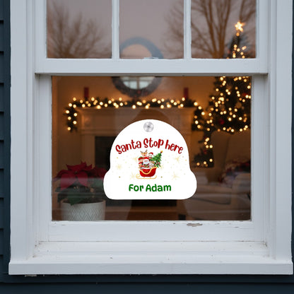 Santa Stop Here Sign Personalised