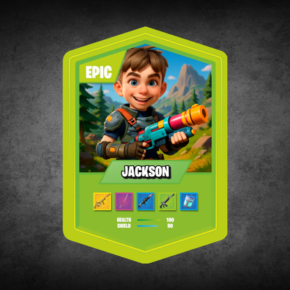 Battle Royale Card AI Lime Green