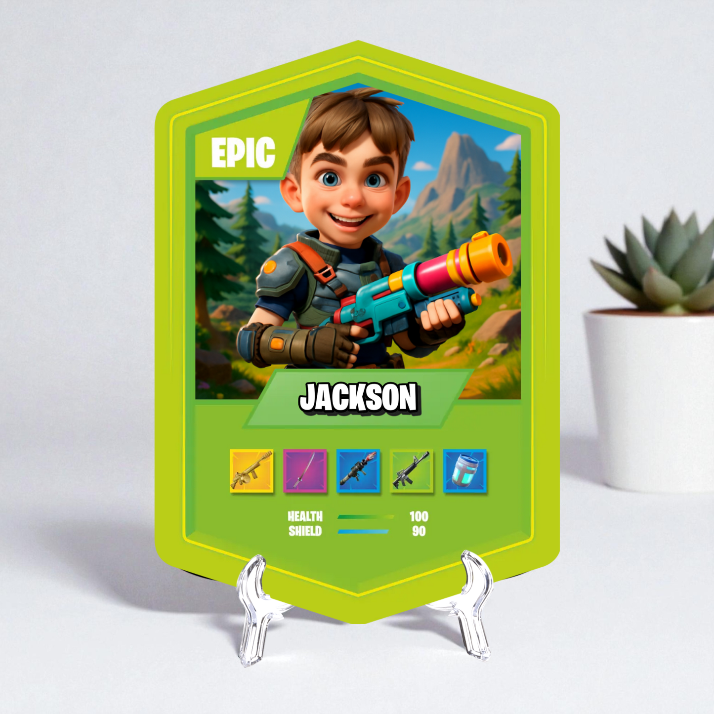 Battle Royale Card AI Lime Green