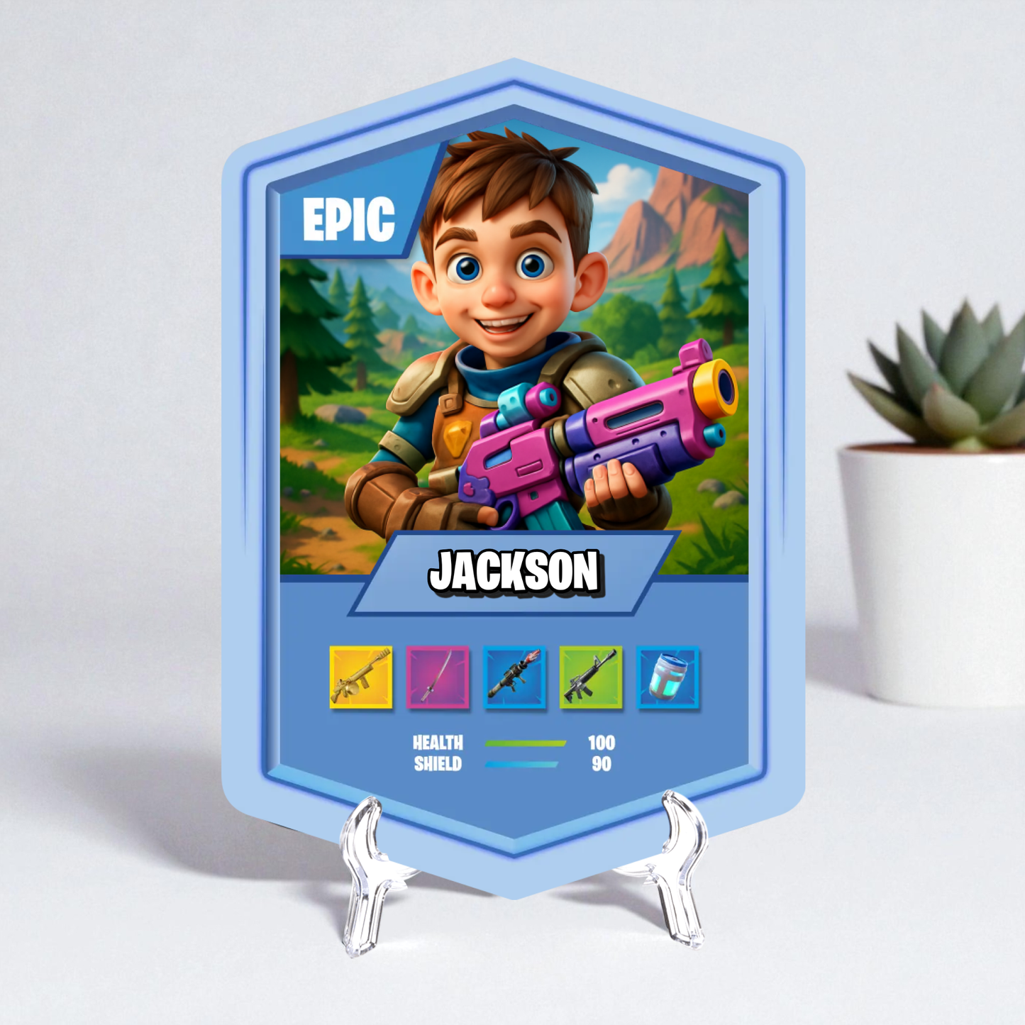 Battle Royale Card AI Light Blue