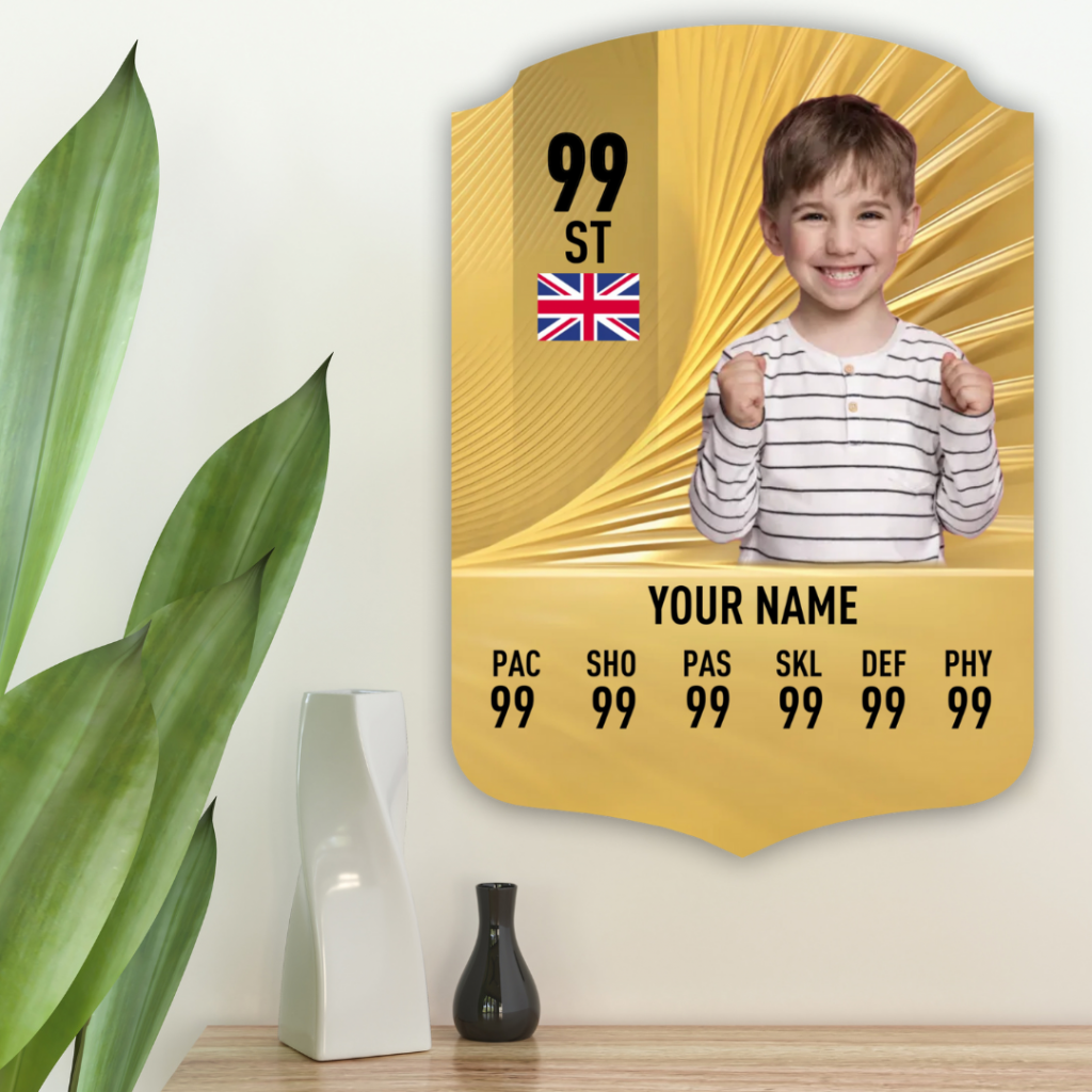 Personalised football card